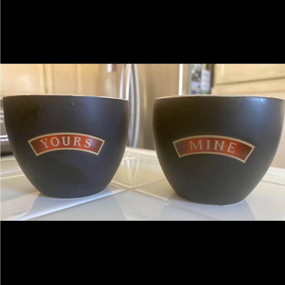 Baileys Drinkware Set in Brown, Tan and Red 2 - 3” Tall. Ceramic.